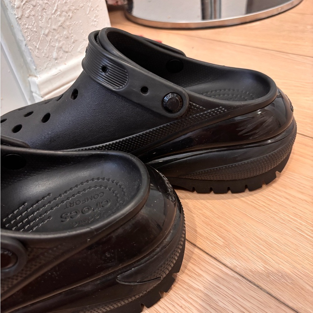Crocs Unisex Mega Crush Clog Platform Black Sandal Men’s 7/Women’s 9 - Picture 9 of 11